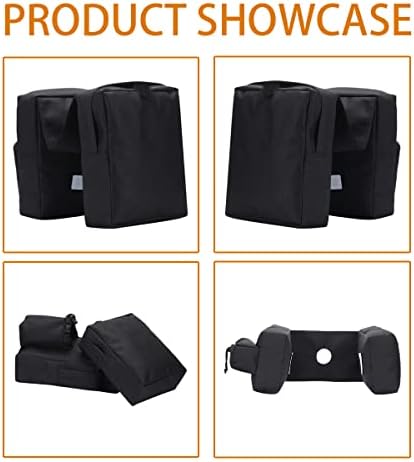 The tear-resistant 600D Oxford cloth material texture details on the black BELOMI utility bag.
