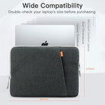 JETech protective notebook cover displaying the front zippered accessory pocket