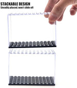 Clear acrylic storage box with black studded base