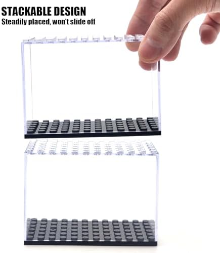 Clear acrylic storage box with black studded base