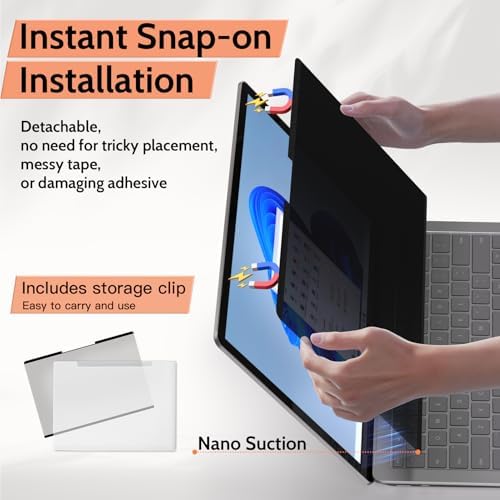 Magnetic attachment feature on Mamol privacy screen