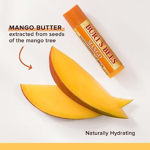 Close-up of the natural ingredient callouts on the Burt's Bees lip care packaging.