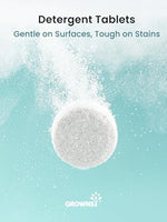 Grownsy detergent tablets used on baby pump parts and accessories