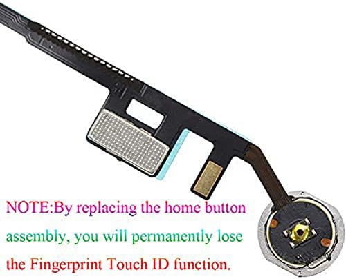 Top view of black home button for iPad 7th 8th 9th Gen