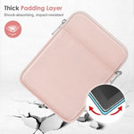 MoKo travel sleeve case with durable zipper closure and attached carabiner