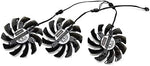 Rear view of the inRobert 75 millimeter computer graphics card fan highlighting the center mounting holes