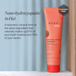 Boka 4 Ounce strawberry mango flavored toothpaste for sensitive teeth