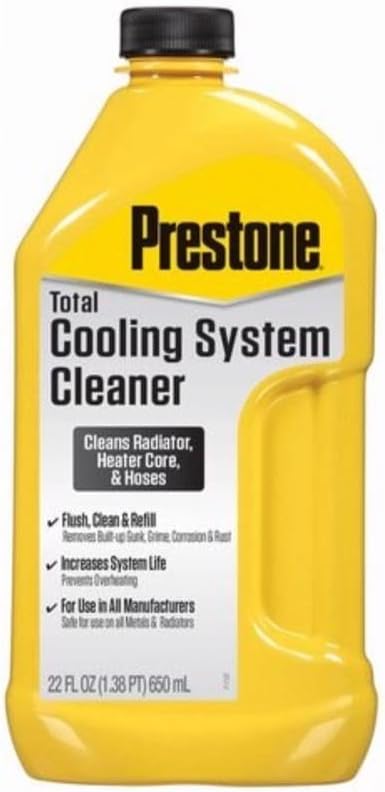 Fram Super Radiator Flush front view bottle of automotive cooling system cleaner