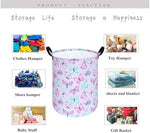 Side profile of Kunro round laundry organizer bin showing interior lining