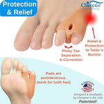 Soft TPE gel material detail of Chiroplax pinky toe protector