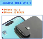 Close up of black physical camera cover for iPhone 16 series security