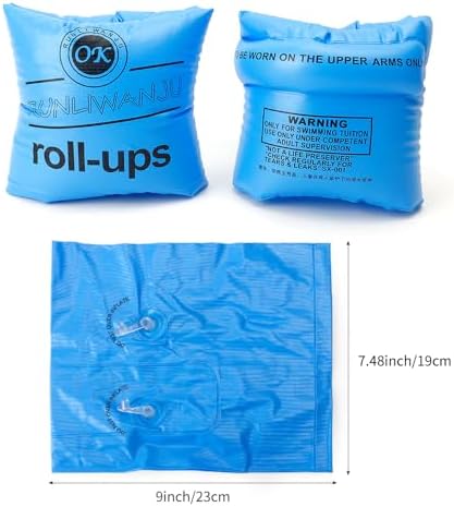 Yunlovxee blue swim arm bands for kids and adults