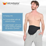 adjustable velcro closure on wearwan black ostomy belt