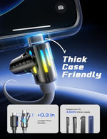 LISEN multi-port charging cable powering a laptop and smartphone simultaneously