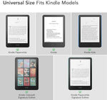 Lifestyle shot of using Kindle with silicone hand strap in bed
