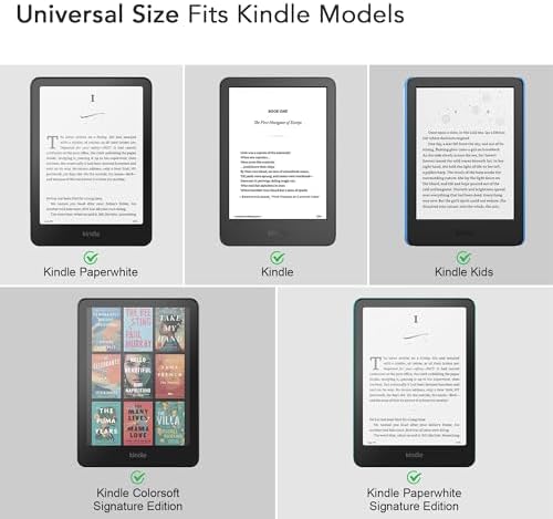 Lifestyle shot of using Kindle with silicone hand strap in bed