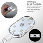 Portable LED reading lights for car installed inside a dark center console storage box for auxiliary illumination