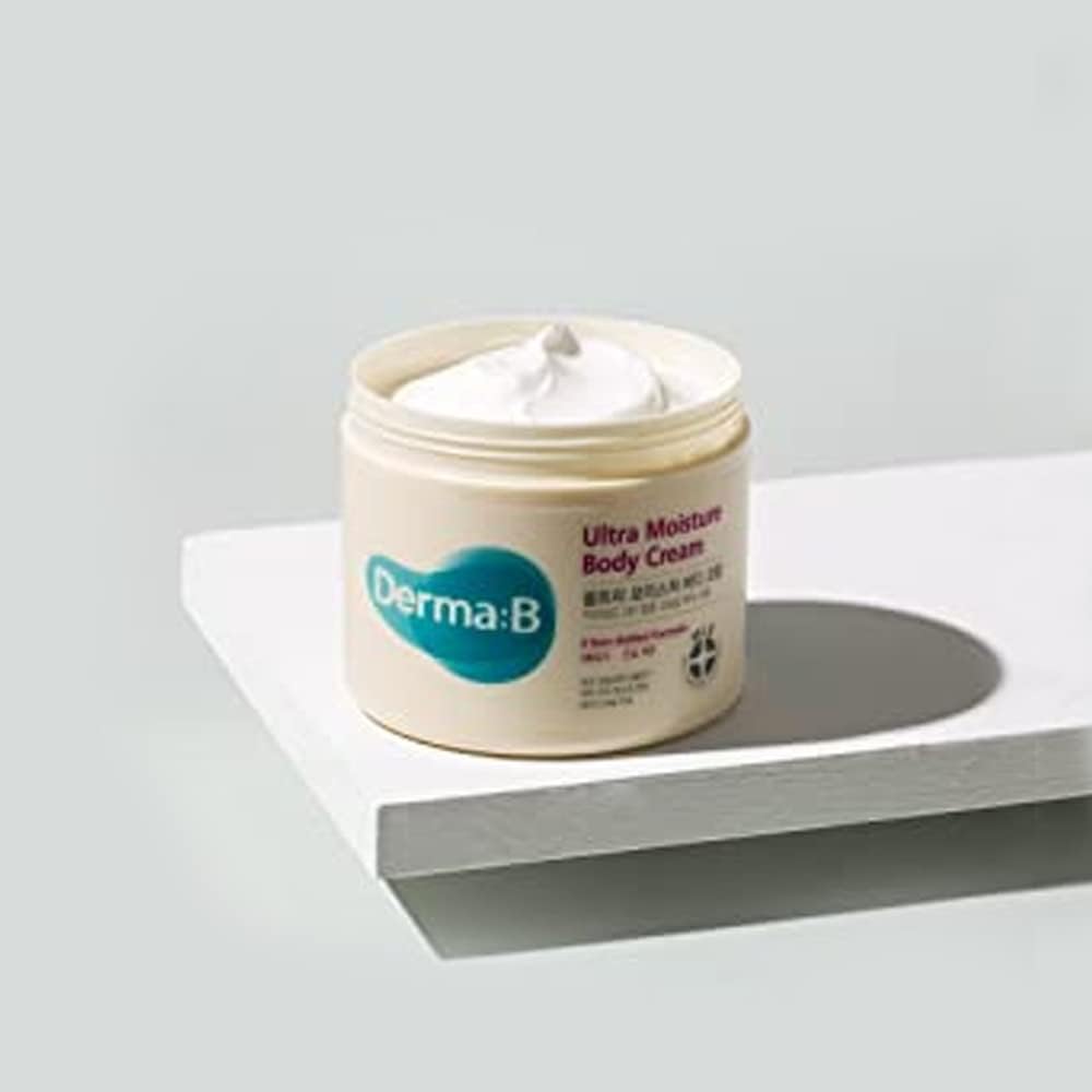 Derma B Ultra Moisture Body Cream back label and ingredient list