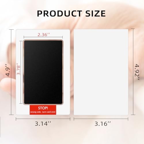 Side view of the premium keepsake frame displaying a finished infant handprint and footprint artwork.