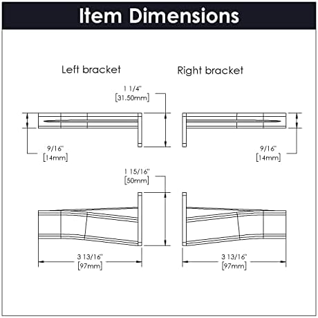Hickory Hardware P1700/BKT-W Bottom Mount Euro Drawer Slide Bracket, White - Image 5