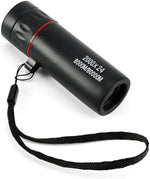 Rear view of the handheld optical monocular highlighting its durable construction for camping and exploration.