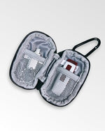 Zealearn electronic accessories storage bag shown with included identification labels for easy drive indexing.