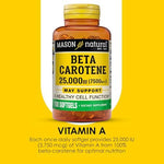 Mason Natural Vitamin A antioxidant softgels showing direct USA import seal details