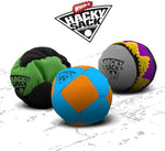 Wham-O Hacky Sack one point ninety inch premium ball held in hand for scale