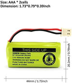 VANBOW 2.4V Ni-MH rechargeable telephone battery pack showcasing the two-pin white connector.