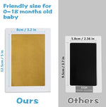 Extra large ink pad dimensions being verified for infant hand and pet paw sizes