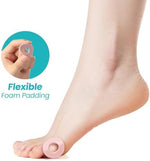 Promifun skin-friendly breathable corn cushions for toes and bottom of foot.