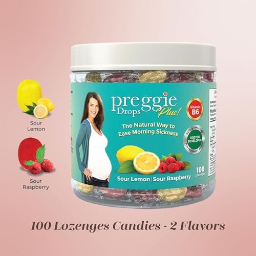 Three Lollies pregnancy nausea lozenges in sour lemon and sour raspberry flavors