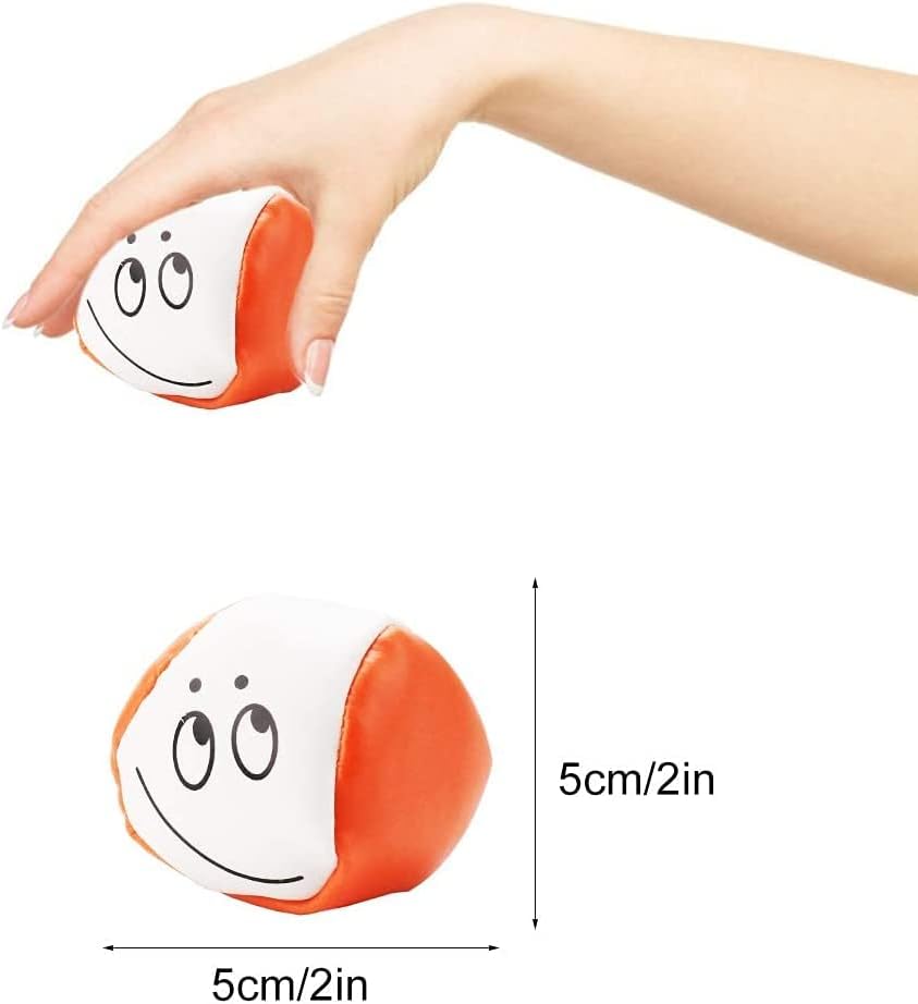 Premium zero bounce ceramic filled juggling spheres held in a child hand