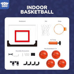 Side view of Muyxgyfe basketball hoop mounted on a bedroom door.