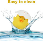 Wiping away loosened food grime from microwave walls after using the steam cleaner.