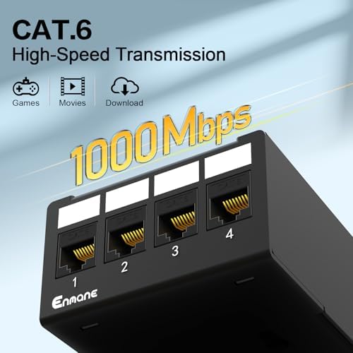 Included mounting hardware for Enmane 4 Port Patch Panel