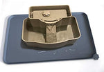 Hoki Found waterproof pet placemat showing paw detail