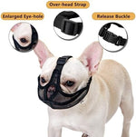 OHCOZZY breathable mesh dog mask small size black close up