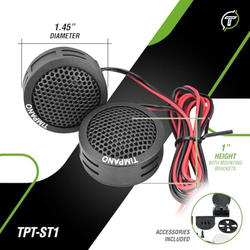 Side angle view of the 4 Ohm 180 Watts maximum power pair car audio upgrades.