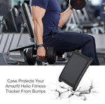 Vigamen athletic style protective frame installed on a fitness tracker during gym workout