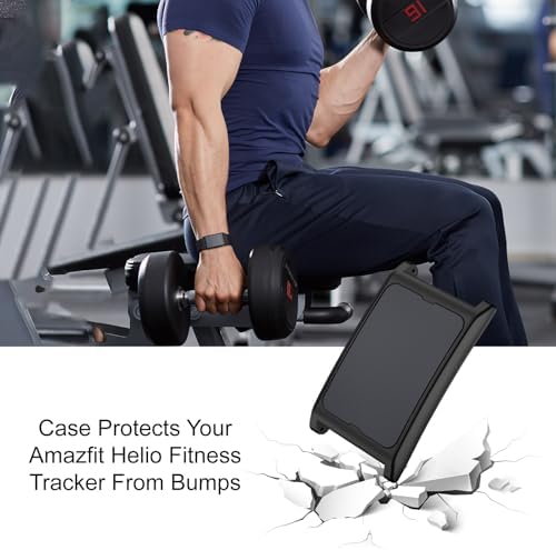 Vigamen athletic style protective frame installed on a fitness tracker during gym workout