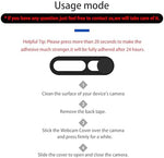 Step by step installation guide illustration for attaching the mobile camera protector