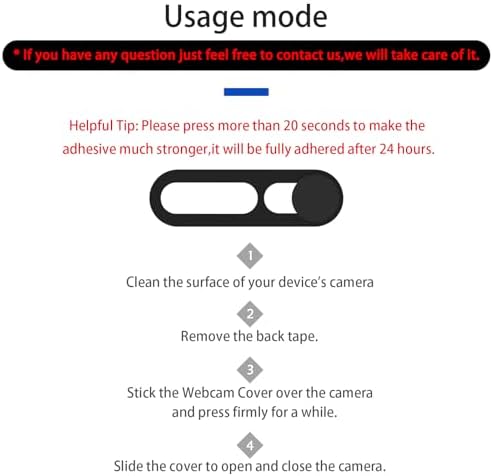 Step by step installation guide illustration for attaching the mobile camera protector