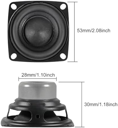 Top down view of 53mm speaker for repair projects