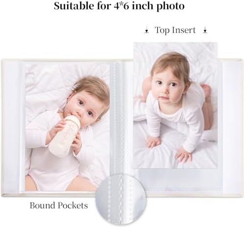 Vienrose compact linen memory book showcasing the customizable front window frame with a family picture insert.