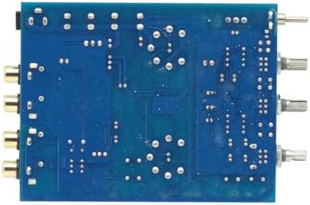 Side angle of the GODIYMODULES HiFi tone control board showing the gold plated RCA input and output connectors.