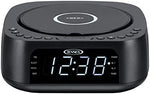 Jensen JCR-375 alarm clock white LED display glowing