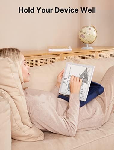 JSAUX lap dock pillow stand displaying the adjustable hook-and-loop alignment strips.