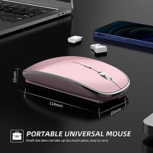 Halpilt rechargeable wireless mouse rose gold variant charging via cable