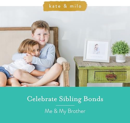 Kate & Milo wooden picture frame displaying me and my brother sentiment text